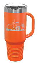 Load image into Gallery viewer, Tow Truck 2 40oz Handle Mug Laser Engraved
