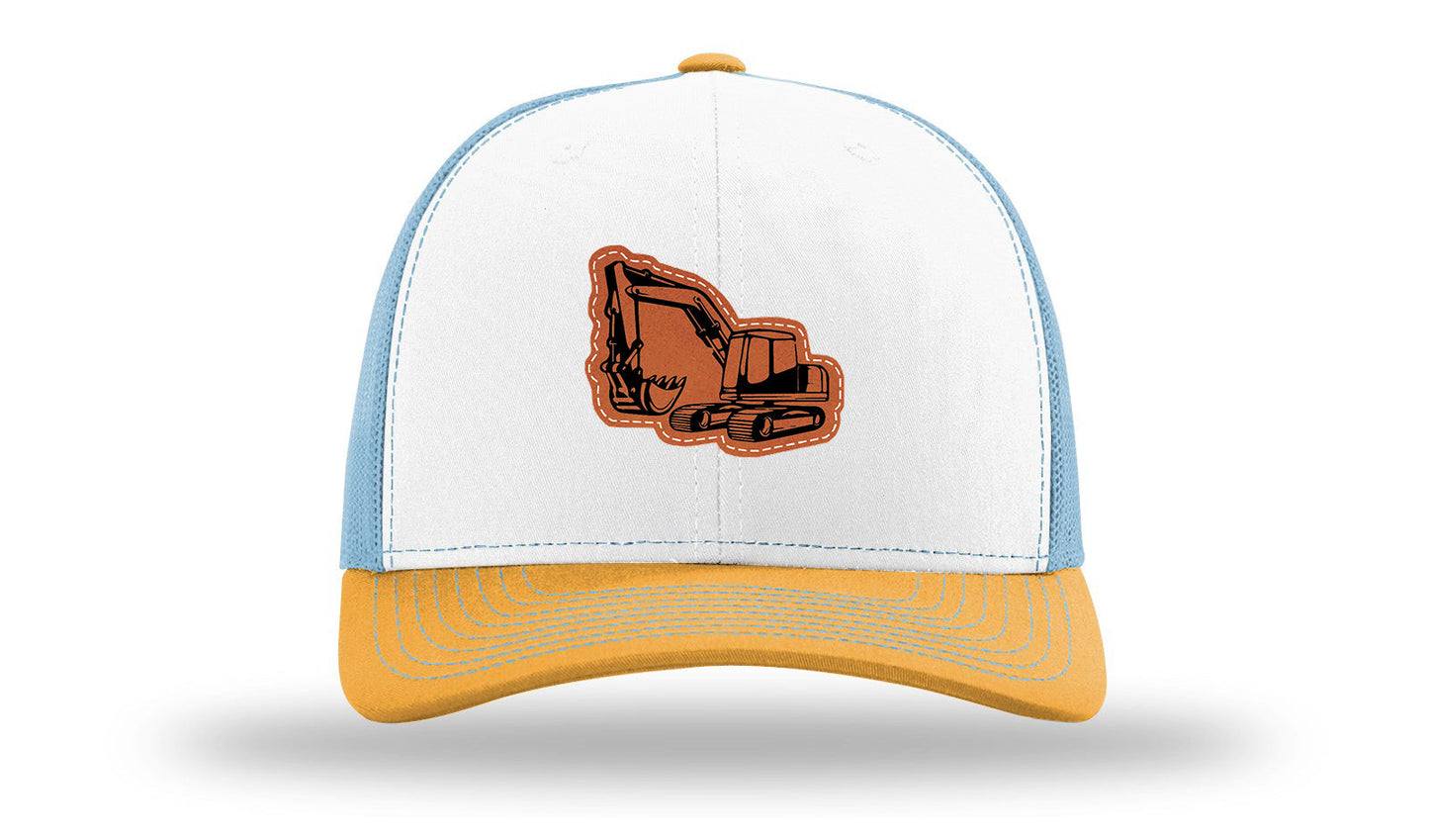 Excavator Leather Patch Richardson 112 Hat