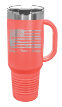 Load image into Gallery viewer, Firefighter Flag 40oz Handle Mug Laser Engraved
