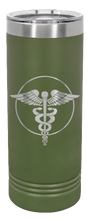 Load image into Gallery viewer, Caduceus Laser Engraved Skinny Tumbler (Etched)
