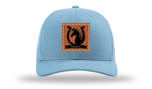 Horseshoe Banner Leather Patch Richardson 112 Hat