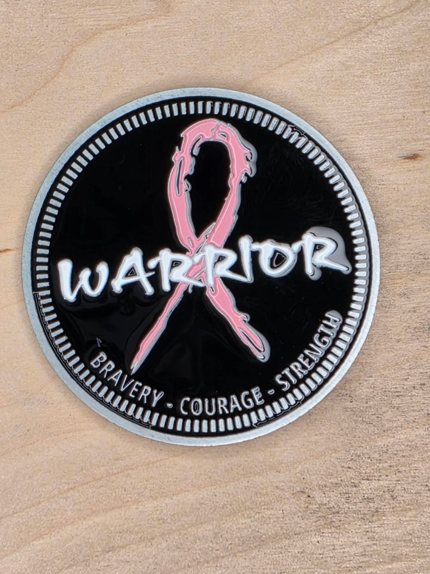 Breast Cancer Warrior Lt Pink Fender Badge Emblem
