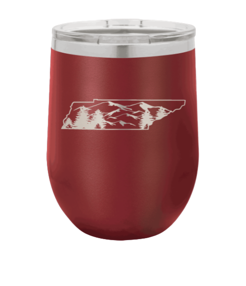 Tennessee Mountains Laser Engraved Wine Tumbler (Etched)