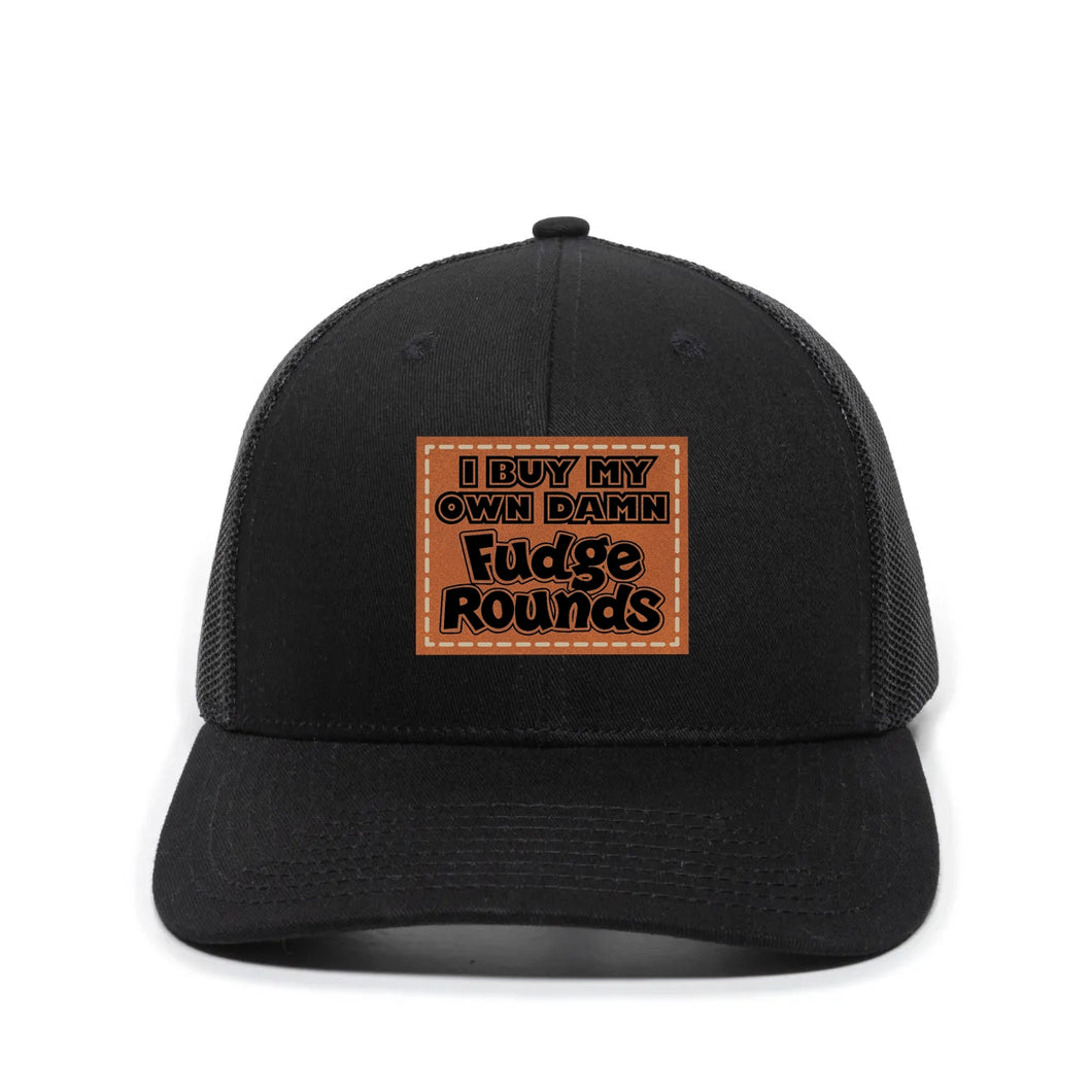 Fudge Rounds Leather Patch Hat