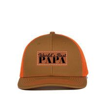 Load image into Gallery viewer, World&#39;s Best Papa Leather Patch Hat
