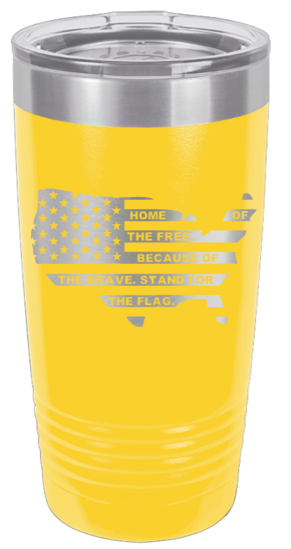 Home Of The Free Flag - 20oz Tumbler