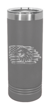 Load image into Gallery viewer, Eagle Flag 2 Laser Engraved Skinny Tumbler (Etched)
