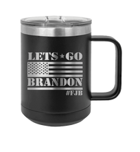 Load image into Gallery viewer, Let&#39;s Go Brandon Flag Laser Engraved (Etched) Mug
