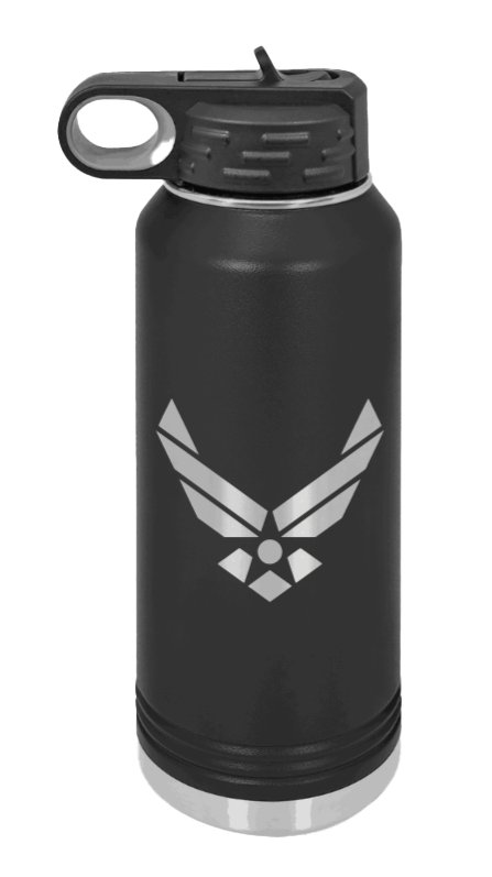 Air Force Water Bottle Laser Engraved (Etched)