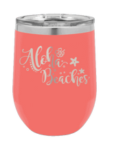 Load image into Gallery viewer, Aloha Beaches Laser Engraved Wine Tumbler (Etched)
