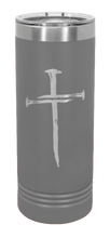 Load image into Gallery viewer, Cross Nails Laser Engraved Skinny Tumbler (Etched)
