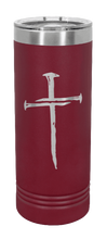 Load image into Gallery viewer, Cross Nails Laser Engraved Skinny Tumbler (Etched)
