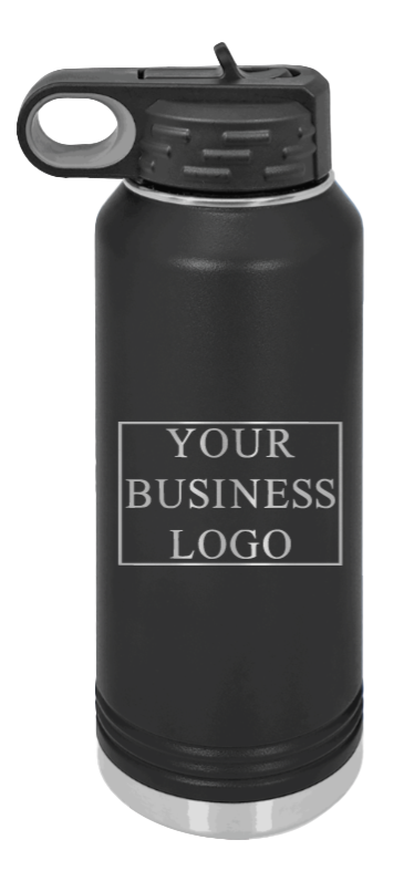 Personalized 32oz Water Bottle - Your Design or Logo  - Customizable Laser Engraved ( Etched)