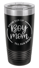Load image into Gallery viewer, Boy Mom Laser Engraved Tumbler (Etched)
