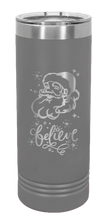 Load image into Gallery viewer, Santa Laser Engraved Skinny Tumbler (Etched)
