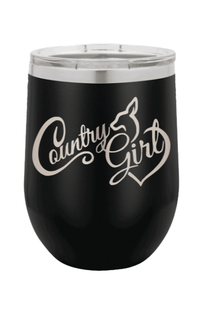 Country Girl Laser Engraved Wine Tumbler (Etched)