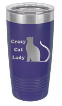 Load image into Gallery viewer, Crazy Cat Lady Laser Engraved Tumbler (Etched)
