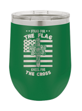 Load image into Gallery viewer, Cross Flag 3 Laser Engraved Wine Tumbler (Etched)
