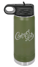Load image into Gallery viewer, Country Girl Laser Engraved Water Bottle (Etched)
