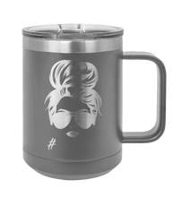 Load image into Gallery viewer, Hair Bun - Customizable - Laser Engraved Mug (Etched)
