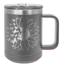 Load image into Gallery viewer, Sunflower Butterfly Laser Engraved Mug (Etched)
