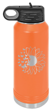 Load image into Gallery viewer, Sunflower Butterfly Laser Engraved Water Bottle (Etched)
