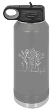 Load image into Gallery viewer, Different Is Beautiful Laser Engraved Water Bottle (Etched)
