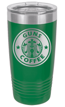 Load image into Gallery viewer, Guns and Coffee Laser Engraved Tumbler (Etched)
