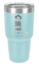 Load image into Gallery viewer, Tombstone I Have Not Yet Begun To Defile Myself Laser Engraved Tumbler (Etched)
