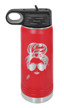 Load image into Gallery viewer, Hair Bun - Customizable - Laser Engraved Water Bottle (Etched)
