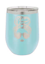 Load image into Gallery viewer, Hair Bun Laser Engraved Wine Tumbler (Etched)
