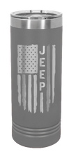 Load image into Gallery viewer, Jeep Flag Laser Engraved Skinny Tumbler (Etched)
