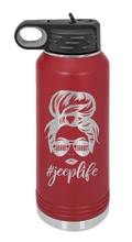 Load image into Gallery viewer, Jeep Life - Messy Bun Laser Engraved Water Bottle (Etched)
