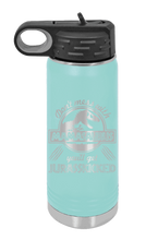Load image into Gallery viewer, Don&#39;t Mess With Mamasaurus or you&#39;ll get Jurasskicked Laser Engraved Water Bottle (Etched)
