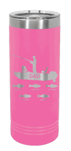 Load image into Gallery viewer, Dad Fishing Laser Engraved Skinny Tumbler (Etched)
