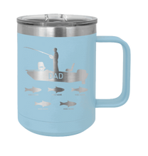 Load image into Gallery viewer, Dad Fishing Customizable Laser Engraved Mug (Etched)
