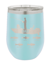 Load image into Gallery viewer, Dad Fishing - Customizable - Laser Engraved Wine Tumbler (Etched)
