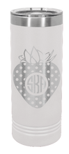 Load image into Gallery viewer, Strawberry Monogram Laser Engraved Skinny Tumbler (Etched)
