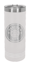Load image into Gallery viewer, Teacher Life Laser Engraved Skinny Tumbler (Etched)

