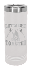 Load image into Gallery viewer, Let&#39;s Get Toasted Laser Engraved Skinny Tumbler (Etched)
