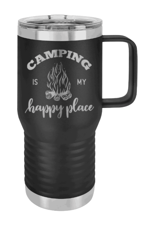 Camping Is My Happy Place Laser Engraved Mug (Etched)
