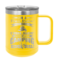 Load image into Gallery viewer, Trail Riding Camping Girl Laser Engraved Mug (Etched)
