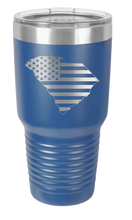 Load image into Gallery viewer, South Carolina State American Flag Laser Engraved Tumbler (Etched)
