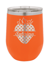 Load image into Gallery viewer, Strawberry Name (Customizable) Laser Engraved Wine Tumbler (Etched)
