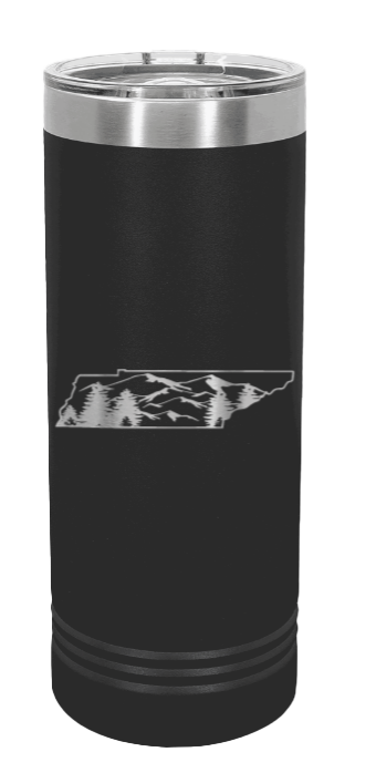 Tennessee Mountains Laser Engraved Skinny Tumbler (Etched)