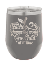 Load image into Gallery viewer, Teachers Change the World Laser Engraved Wine Tumbler (Etched)
