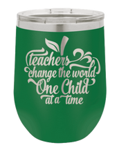 Load image into Gallery viewer, Teachers Change the World Laser Engraved Wine Tumbler (Etched)
