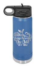 Load image into Gallery viewer, Teachers Change the World Laser Engraved Water Bottle (Etched)
