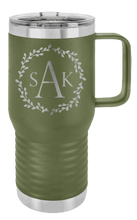 Load image into Gallery viewer, Monogram Wreath 3 - Customizable Laser Engraved Mug (Etched)

