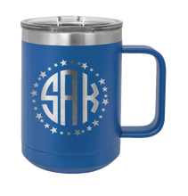 Load image into Gallery viewer, Monogram Wreath 6 - Customizable Laser Engraved Mug (Etched)
